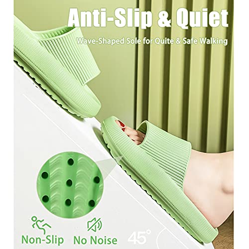 Image of rosyclo Cloud Slippers for Women and Men, Pillow House Slippers Shower Shoes Indoor Slides Bathroom Sandals, Ultimate Comfort, Lightweight, Thick Sole, Non-Slip, Easy to Clean