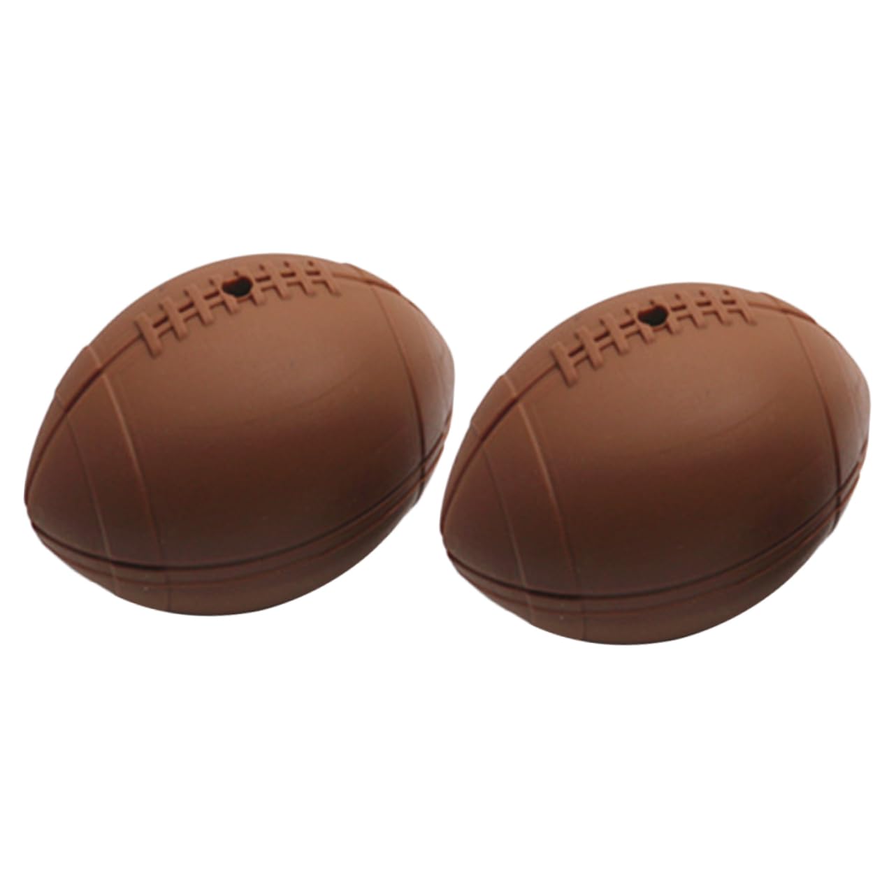 Cabilock 4 Sätze Rugby-modellier-eisform Mini-eiswürfelbehälter -pop-formen Eiswürfelbereiter Eiswürfelschale Für Tumbler Runde Eiskugeln Eisbrecher Kieselgel Light Brown 2 Stück * 4