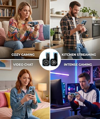 Image of 2 Pcs Phone Cooler for Gaming, Mobile Cooler with Advanced Heat Dissipation Technology, Vapor Chamber Cooling System, Efficient Thermal Management for Extended Gaming Sessions