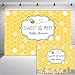 COMOPHOTO 7x5ft Sweet As Can Bee Baby Shower Backdrop for Photography Honeycomb Christening Baptism Bumble Bee Photo Background for Photo Studio Props