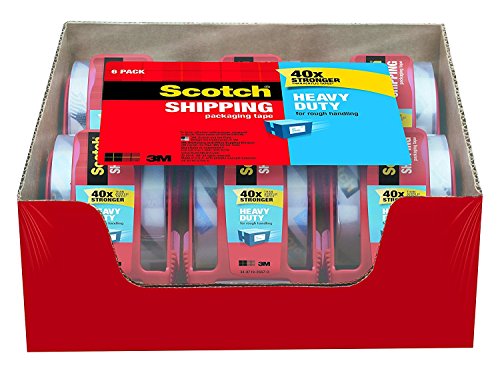 Scotch Heavy-Duty Shipping Packaging Tape with Dispenser, 2