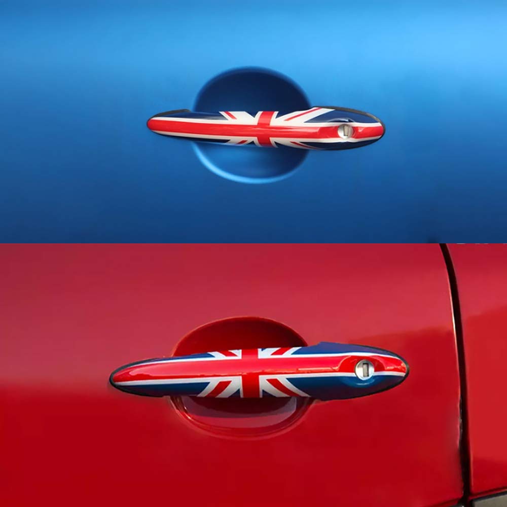 Osłona na klamkę drzwi zewnętrznych, dekoracyjna naklejka na klamkę drzwi samochodu, do Mini Cooper R50/R52/R53/R55/R56/R57/R58/R59/R60/Countryman 2001-2013 (wzór Union Jack)