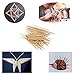 Gmark GM1021 Round Hotel Toothpicks, 2.5 Inch Natural Wooden, 3 Boxes Pack, 2400 Count Total
