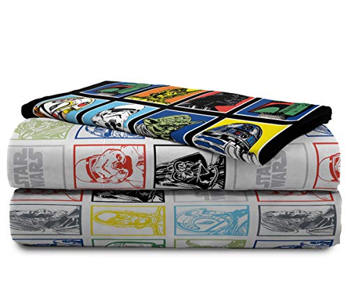 Image of Jay Franco Kids Sheet Set with Fitted, Flat Sheets & Pillow Cover - Ultra-Soft Bedding with Pillowcase for Room Decor, Multi - Star Wars, 4 Piece Full