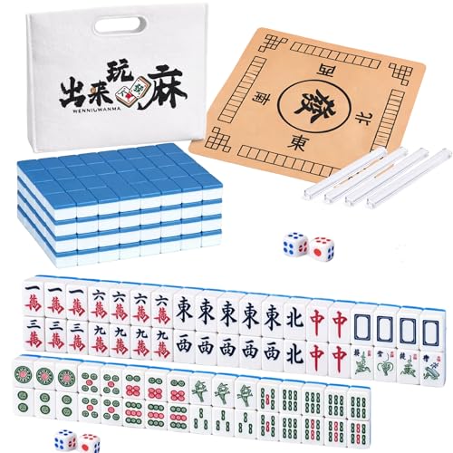 Juego Tradicional de Mahjong Chino con 144 Fichas miniatura 6