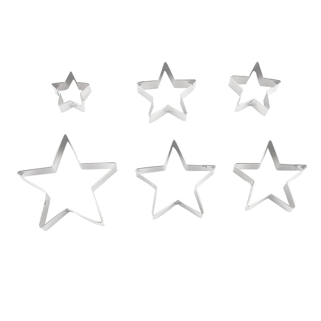 10 Set Sterne Keks Keks Kuchen Gelee Metall Ausstecher Blechform Backen DIY Werkzeuge Set