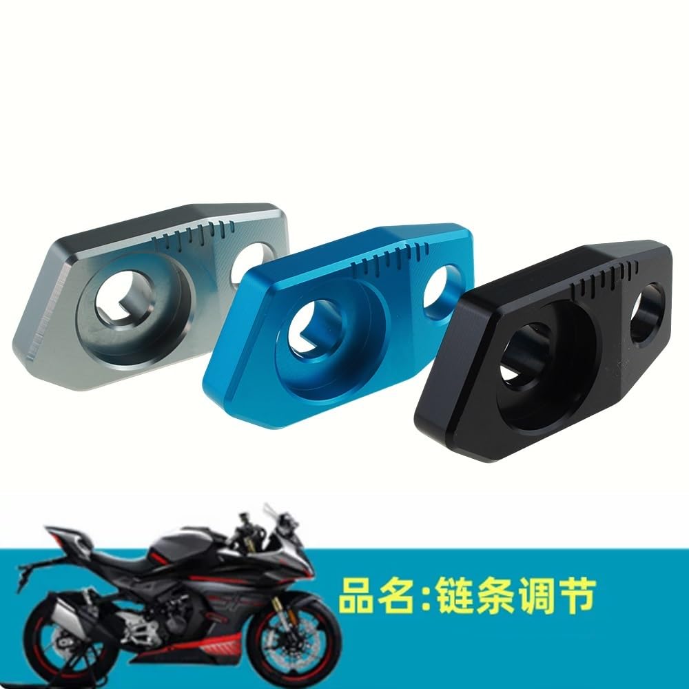 Pasuje do Cfmoto regulator napięcia łańcucha przegroda śruba blok regulacji pociągnięcia akcesoria motocyklowe napinacz łańcucha stałego biegu(Black barrier)