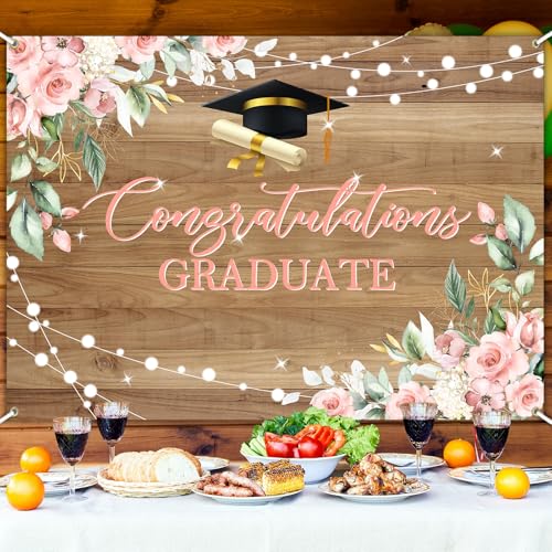 Avezano Banner Graduación Madera Rústica 7 x 5 ft miniatura 6