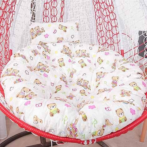 Cojín Redondo para Silla De Jardín 100 * 15cm Cojín De Silla De Cesta Colgante Grueso Lavable, Repuesto De Cojín para Silla De Huevo Cojín Redondo para Columpio(9)