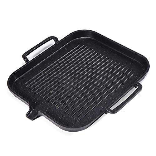 Cacerola de inducción, sartén coreana de piedra Maifan para barbacoa, antiadherente, sin humo, sartén de hierro para barbacoa, suministros de cocina