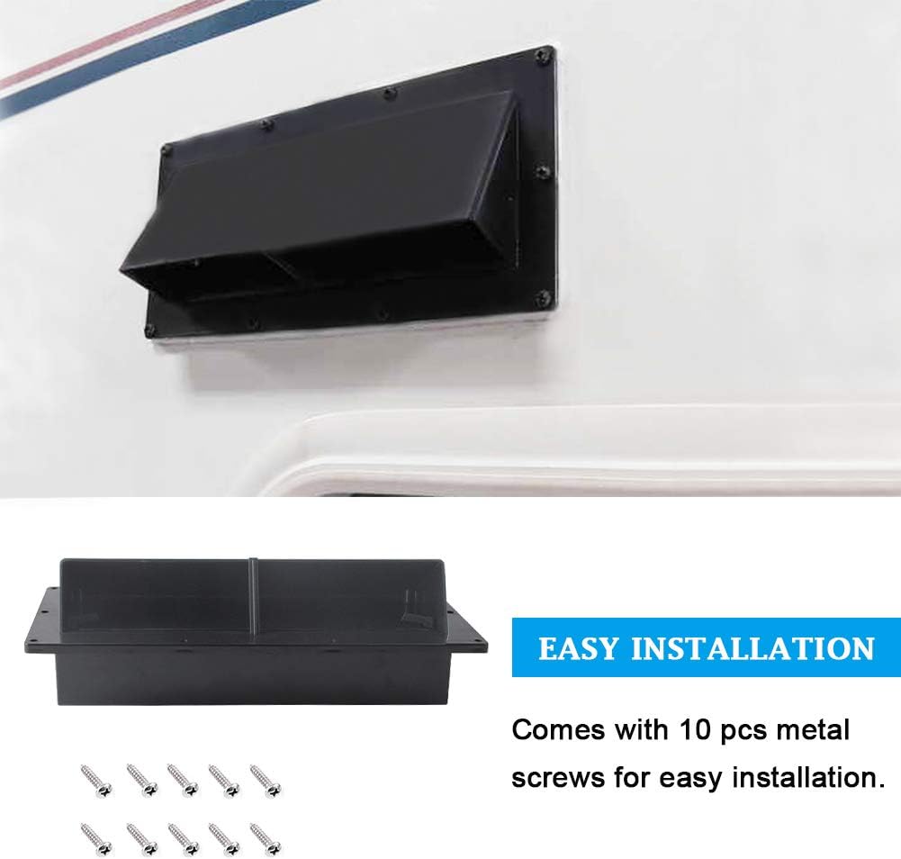 Gekufa RV Exhaust Vent Cover– Fits Camper, Trailer, Motorhome Range Hood & Exhaust Vent – Includes 10Pcs Screws