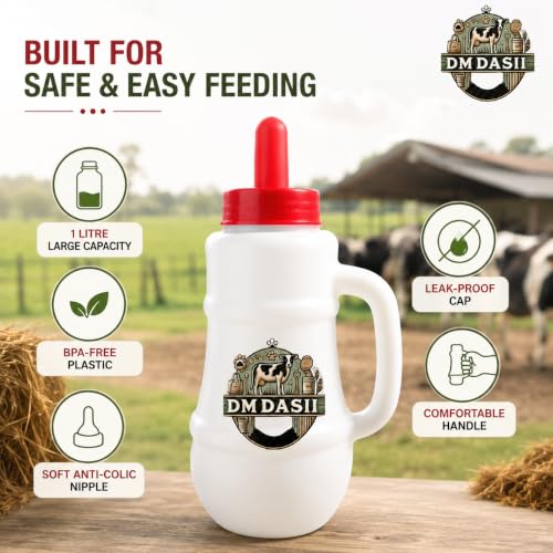 DM DASII Cow & Buffalo Feeding Bottle - Large Capacity, BPA-Free, Anti ...