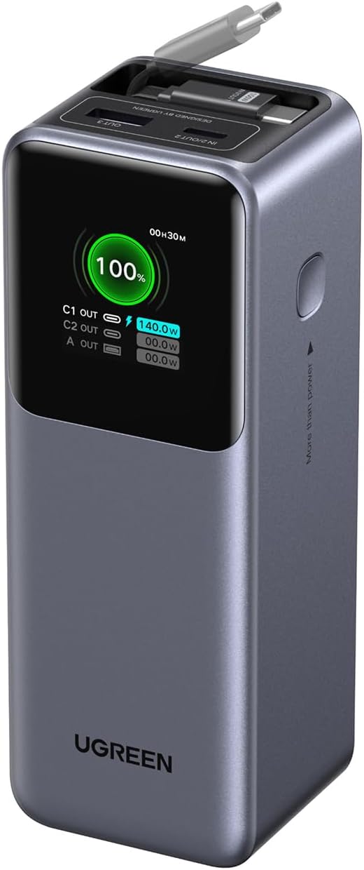 UGREEN Nexode Pro 20.000 mAh 165W USB-C Makaralı Dahili…