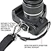 USA Gear Camera Sling Shoulder Strap with Adjustable Neoprene, Safety Tether, Accessory Pocket, Quick Release Buckle - Compatible with Canon, Nikon, Sony and More DSLR and Mirrorless Cameras (Black)