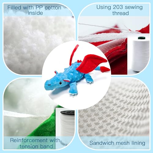 Juguete de peluche dragón para perros de 12 pulgadas miniatura 4