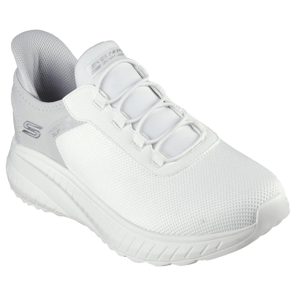 Skechers Men's Bobs Squad Chaos Tough Walk Slip-in Trainers, Off White Mesh, 7 UK