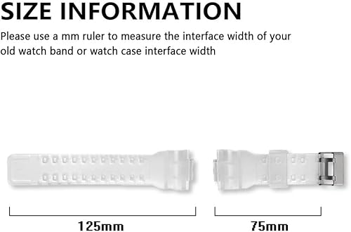 Miniatura 3 de Narako Correa de repuesto de resina natural de 0.630in para hombre Casio G-Shock GA100 GA110 GA120 GA100C GD100 GD120