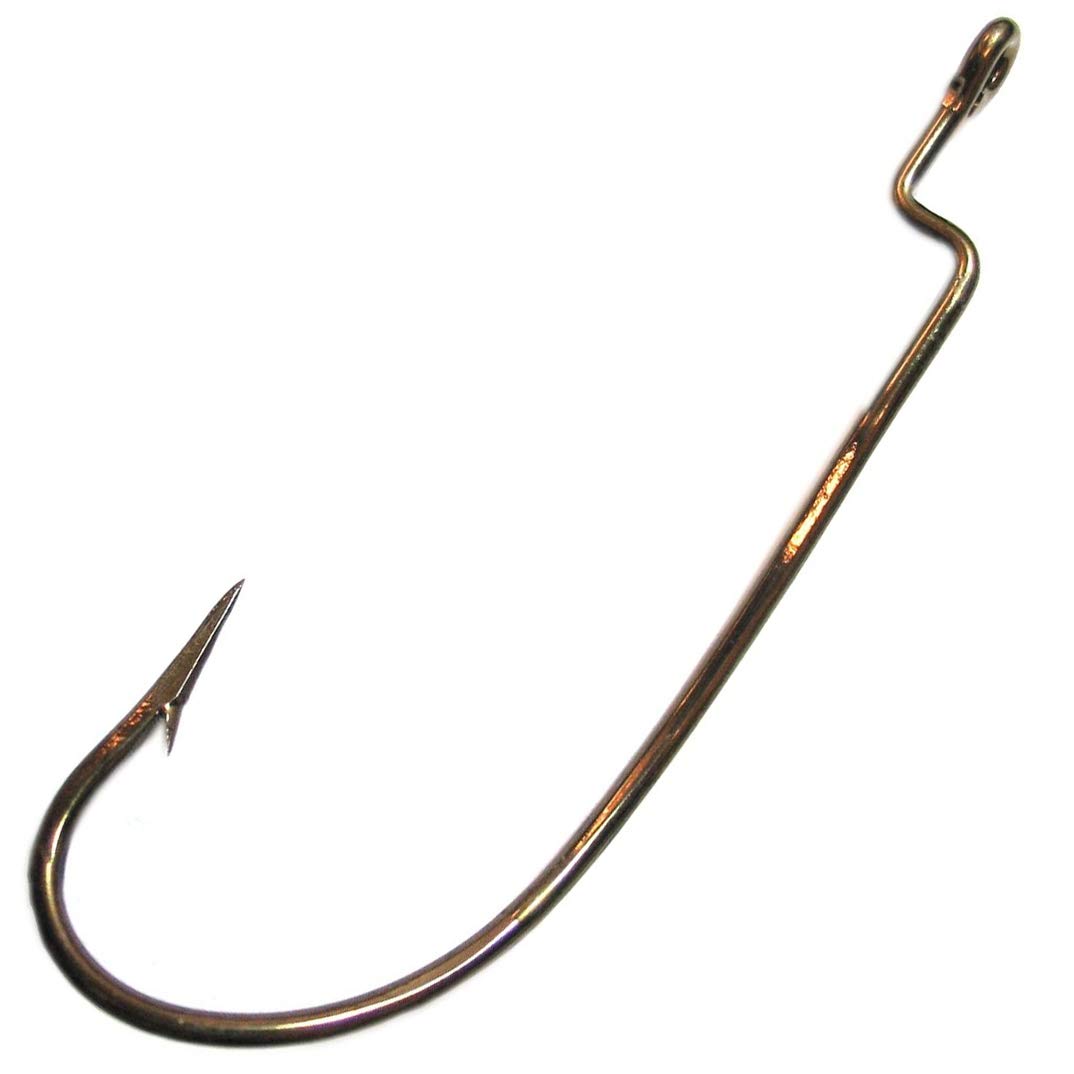 Lazer SharpL045G-1/0 Z-Bend Rotating Worm Hook, 8 Piece (Bronze)