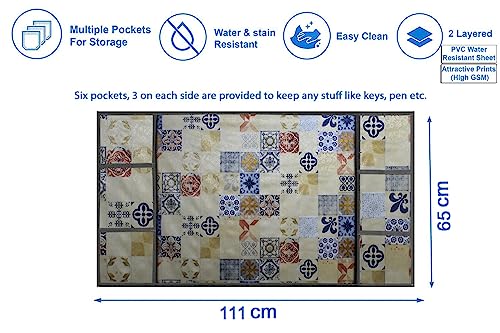 Image of Stylista Refridgerator top Cover Suitable for Samsung RT28C3452CU /HL, 236 Liter Fridge, Dimension (WXD) 65x111 CM, Mosaic Pattern Yellow