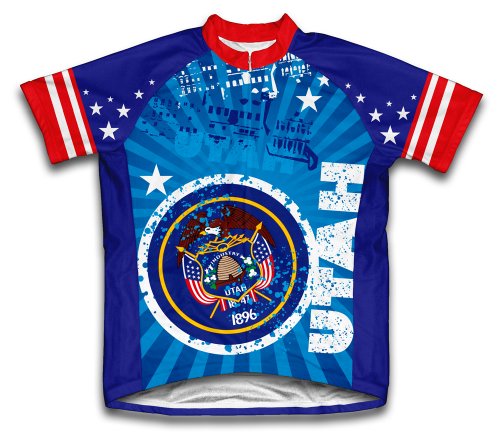 ScudoPro Utah Short Sleeve Cycling Jersey for Youth - Size S Blue