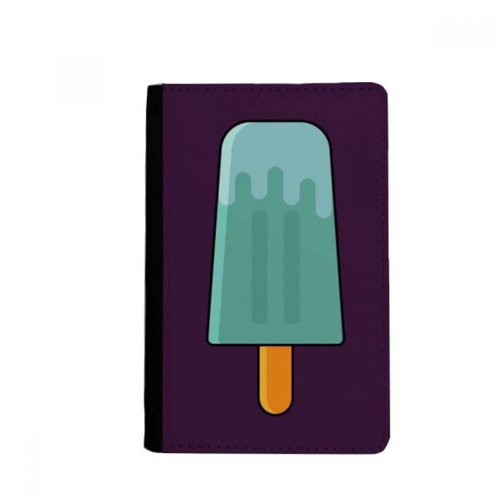 Blue Green Popsicle Sweet Ice Cream Passport Holder Notecase Burse Wallet Cover Card Purse