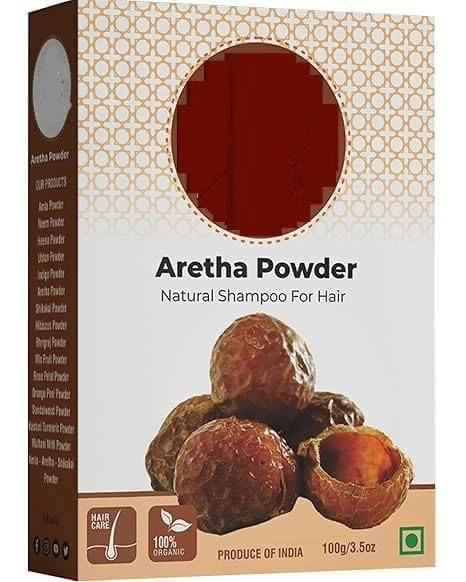 100% Pure Reetha Powder - Natural Hair Cleanser, Non-GMO, Chemical-Free, Ideal for Hair Care and Skin Care