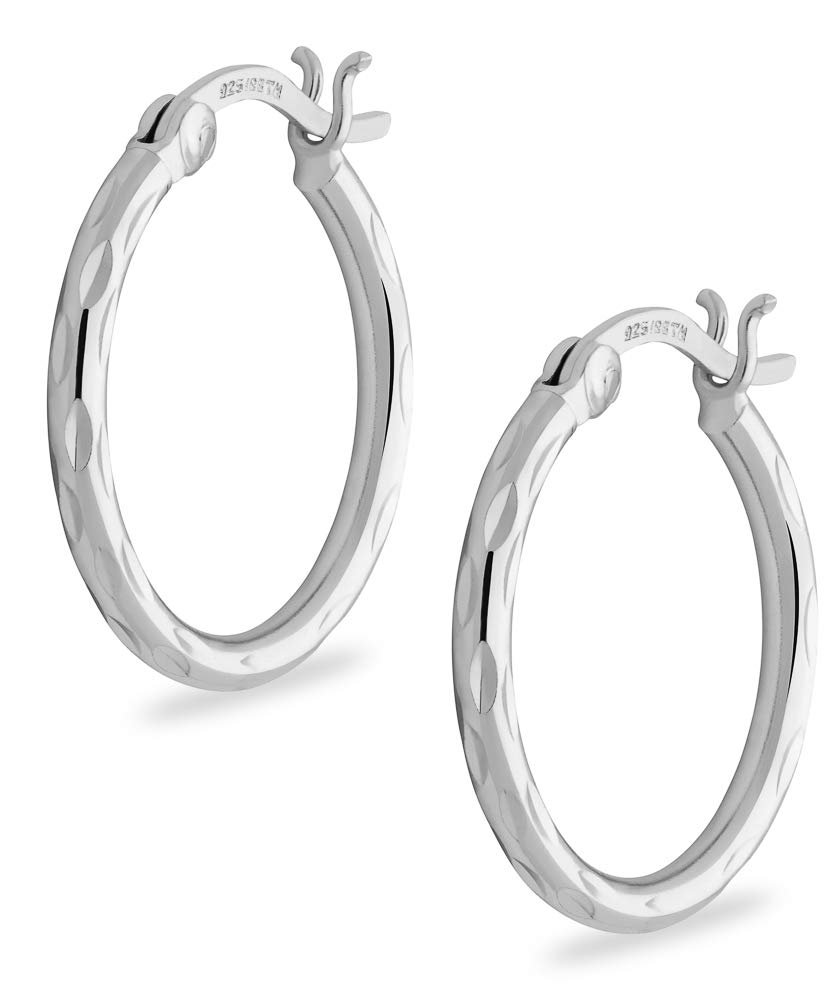 MillaHighstreet fine .925 Sterling Silver hoop earrings for women | elegant trendy design | light and easy to wear| Hypoallergenic