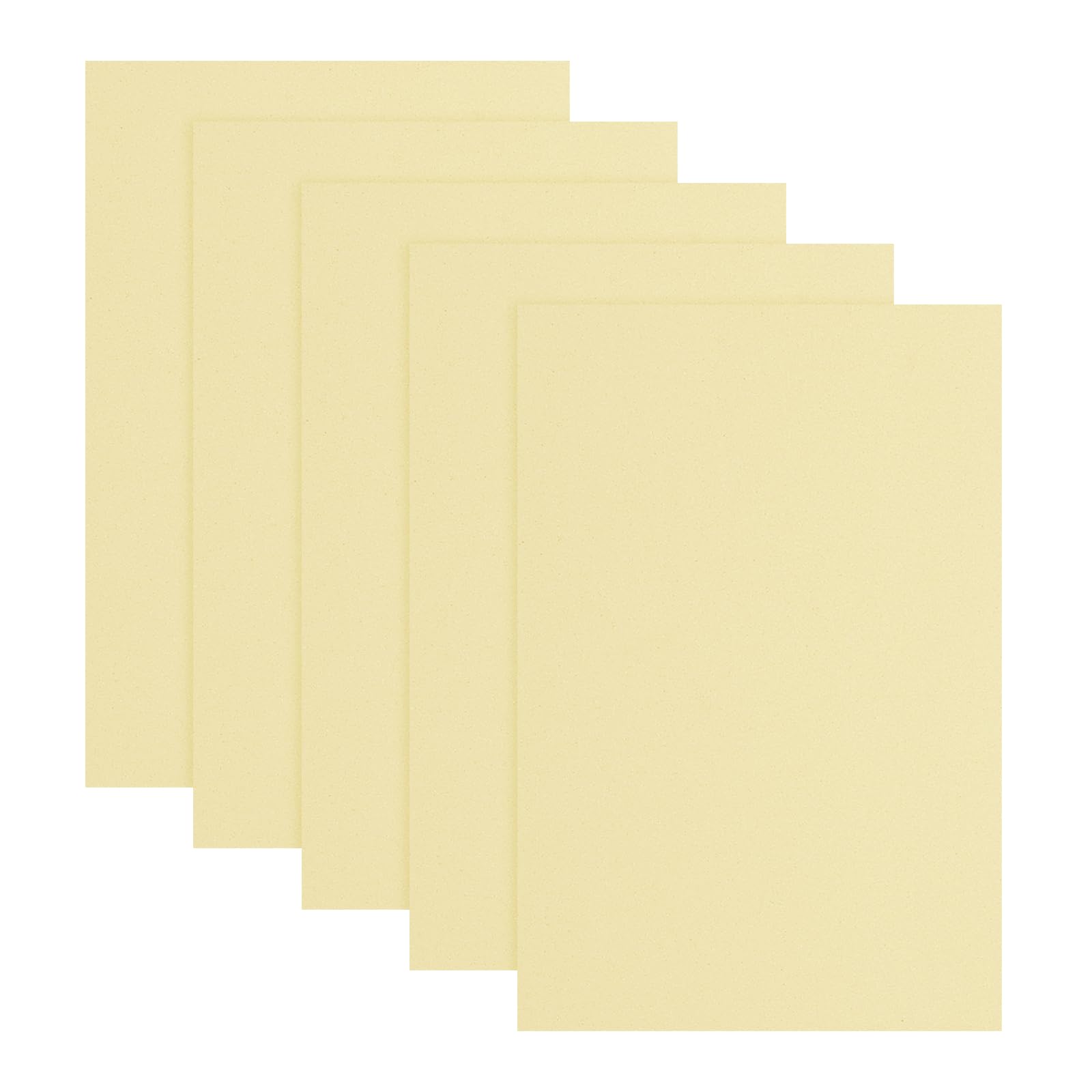 sourcing map 5 Pcs Light Yellow EVA A4 Foam Sheets Crafts, 12 x 8 Inch Foam Paper for DIY Crafts Project Classroom Scrapbook Art Cards Home Office Decoration (2mm Thick) — image 1