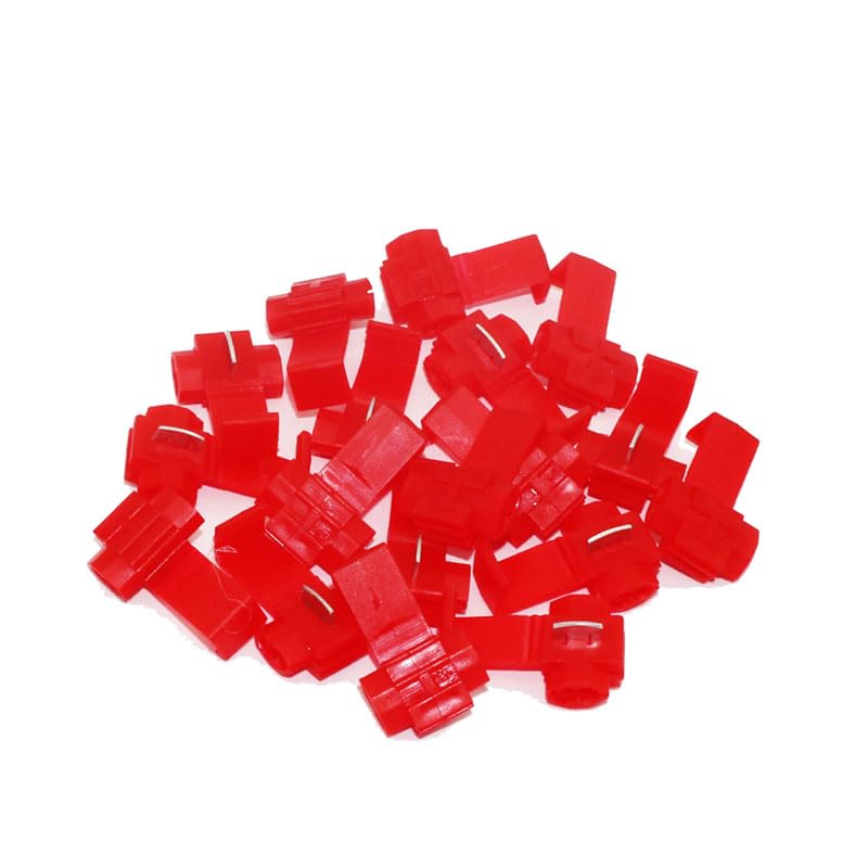 500Pcs Electrical Wire Cable Crimp Terminals Quick Splice Red Electrical Cable Connectors Fast Lock Wire Terminals Crimp VUQLDHAYZ