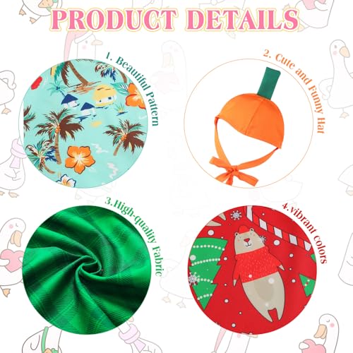 Silicherry 8 Set Seasonal Holiday Goose Outfits Easter Summer 4th of July All Seasons Lawn Porch Goose Clothes Costume for 23\" Cement Statue Garden Patio Outdoor Decoration(Boy Style) - Thumbnail 3