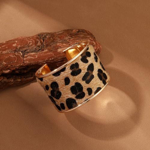 Wild Leopard Cuff Bracelet Gold Open Bangle Bracelets for Women Fashion Jewelry2
