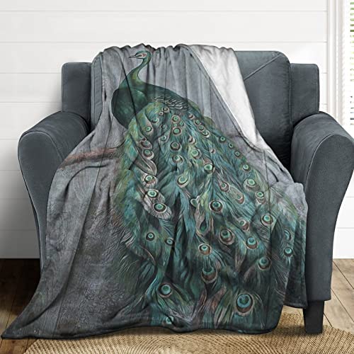 Couverture de voyage légère plumes de paon contre les nuits fraîches - 4