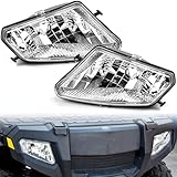 SAUTVS Headlight Housing for Polaris Sportsman 500 2005-2010, Front Left & Right Head Lamp Lens Head Light Covers Bezels for Polaris Sportsman 500 HO EFI TOURING 2005-2010 Accessories (2PCS)