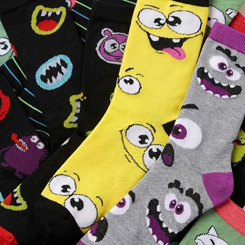 Image of Tipi Toe Women's Fun Patterned Dress Socks, 12-Pack Lightweight Colorful Crew Socks, Casual Novelty Assorted Designs