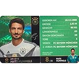Fußball Rewe 2018 WM DFB Russland - Glitzer Einzelkarten Sammelkarten Komplettset (GLITZER KARTE NUMMER 8 - MATS HUMMELS)