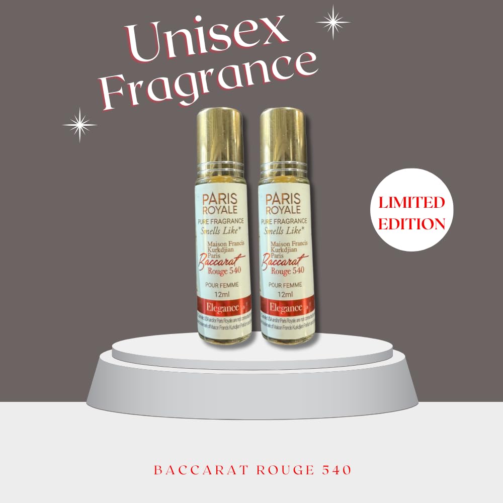 Amazon.com : Perfume smells like Baccarat Rouge 540 Parfum Roll On Oil 12ml  for Women (Pack of 2) : Beauty & Personal Care