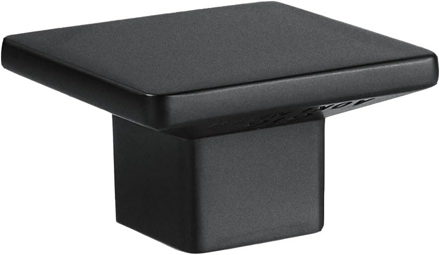 VIBORG Square Cabinets Knobs and Pulls, Matt Black Drawer Knobs and Pulls, Modern Dresser Cupboard Knobs and Handles, Zinc Alloy Casting