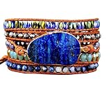 ZOSOJONA Starto Boho Wrap Bracelets Natural Jasper Crystal Stone Variety Beads Strand Bracelet