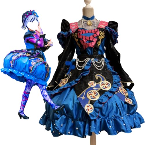 qiqincosplay TDL 2024 ザ・ヴィランズ・ハロウィーン“Into the Frenzy” アースラフロートのダンサー コスプレ衣装☆ウィッグ☆靴☆道具別売り☆ 仮装 大人 アニメ ゲーム コスチューム cosplay イベント (衣装+ウィッグ+靴)のサムネイル