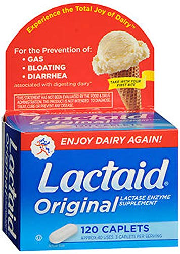LACTAID Original Caplets 120 ea (Pack of 2)