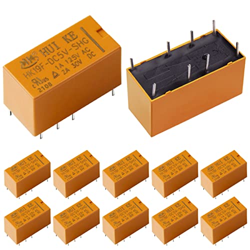 12Pcs Dpdt Relay Dc 5V Coil 8 Pin 2No 2Nc Mini Pcb Power Relays Hk19F-5V #TOP12