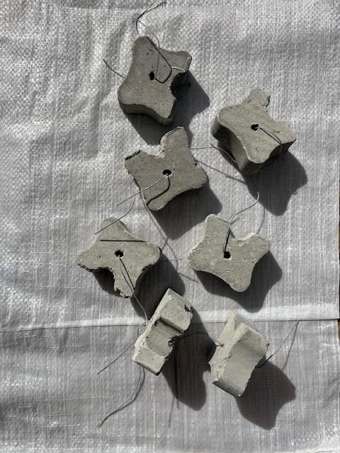 Miko®Beton Abstandhalter Knochen Abstandhalter Bewehrungsabstandhalter 35+40+50mm 100Stk.