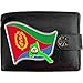 Produktbild Eritrea eritreaj Flagge Karte Wappen Bild auf KLASSEK Marken Herren Geldbörse Portemonnaie Echtes Leder RFID Schutz mit Münzfach Zubehör Geschenk mit Metall Box