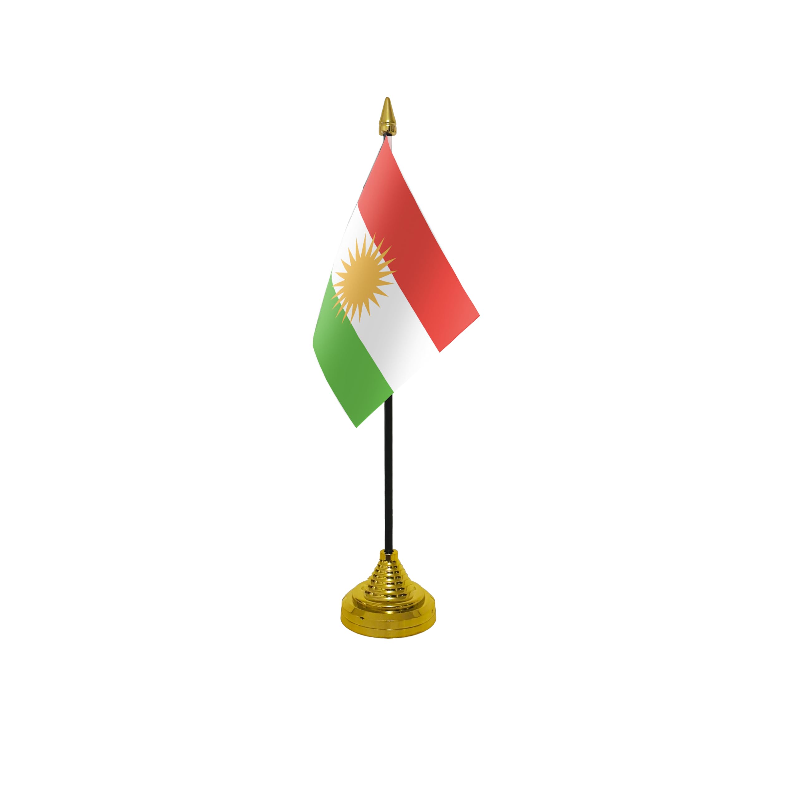 Flagtex Kurdistan Small Table Flag With Gold Base