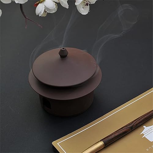 Miniatura 2 de CZDYUF - Quemador de incienso de arena morada quemador de incienso de sándalo quemador de incienso placa de ceremonia de té adornos para quemador de