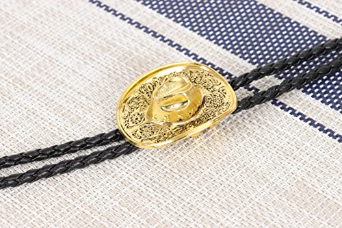 Image of Bolo Ties for Men Western - 3D Cowboy Hat Design With Vintage Boots, Western Bolotie Bola Tie