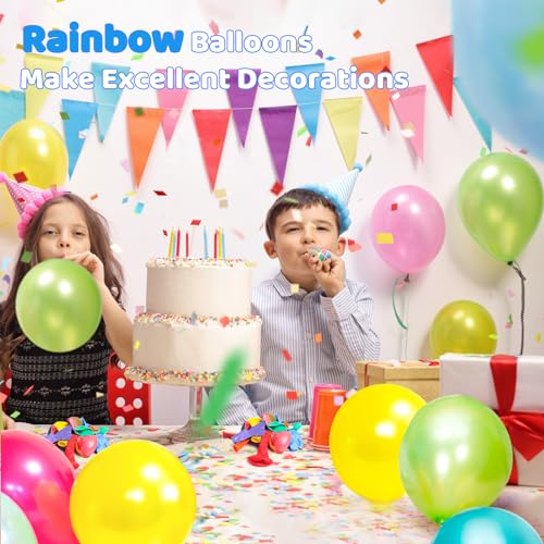 Gyipfipa RJQQTZ-60 Pack Balloons Assorted Color 12 Inches Rainbow Latex Balloons thumb #4