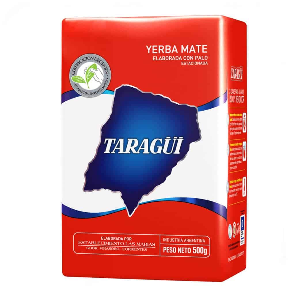 Taragui Roja hojas sueltas yerba mate con palo (5x500gr)