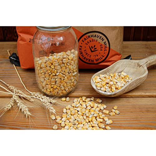 Fairhaven Mill 100% Organic Yellow Whole Corn Grains - 25-Lbs - Non-Gmo, Kosher Dry-Milled Yellow Whole Corn Kernels - Not Suitable For Popcorn - 02510 #TOP1
