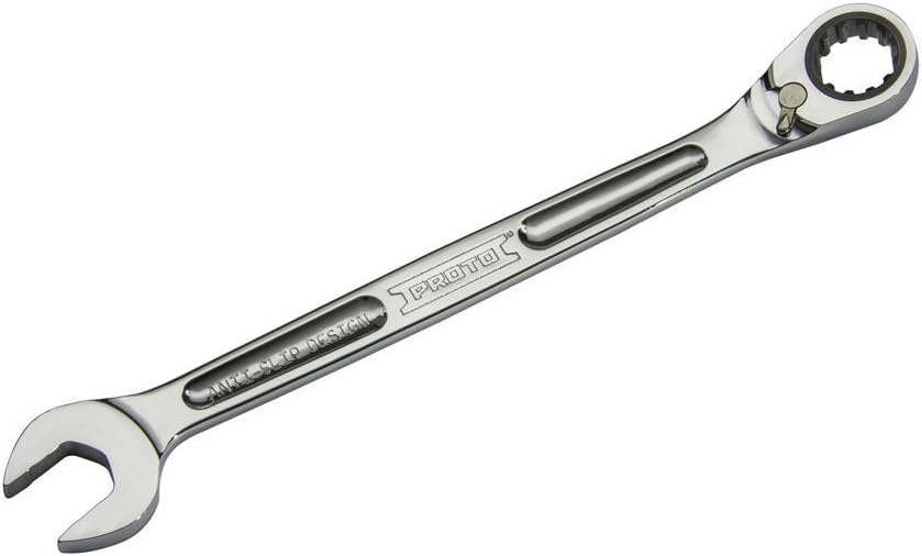 Proto Industrial JSCVM13T Full Polish 12 Point Reversible Ratchet Wrench 13-Millimeter